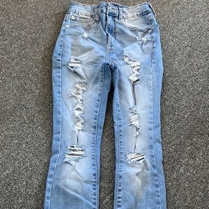 Blue rip jeans